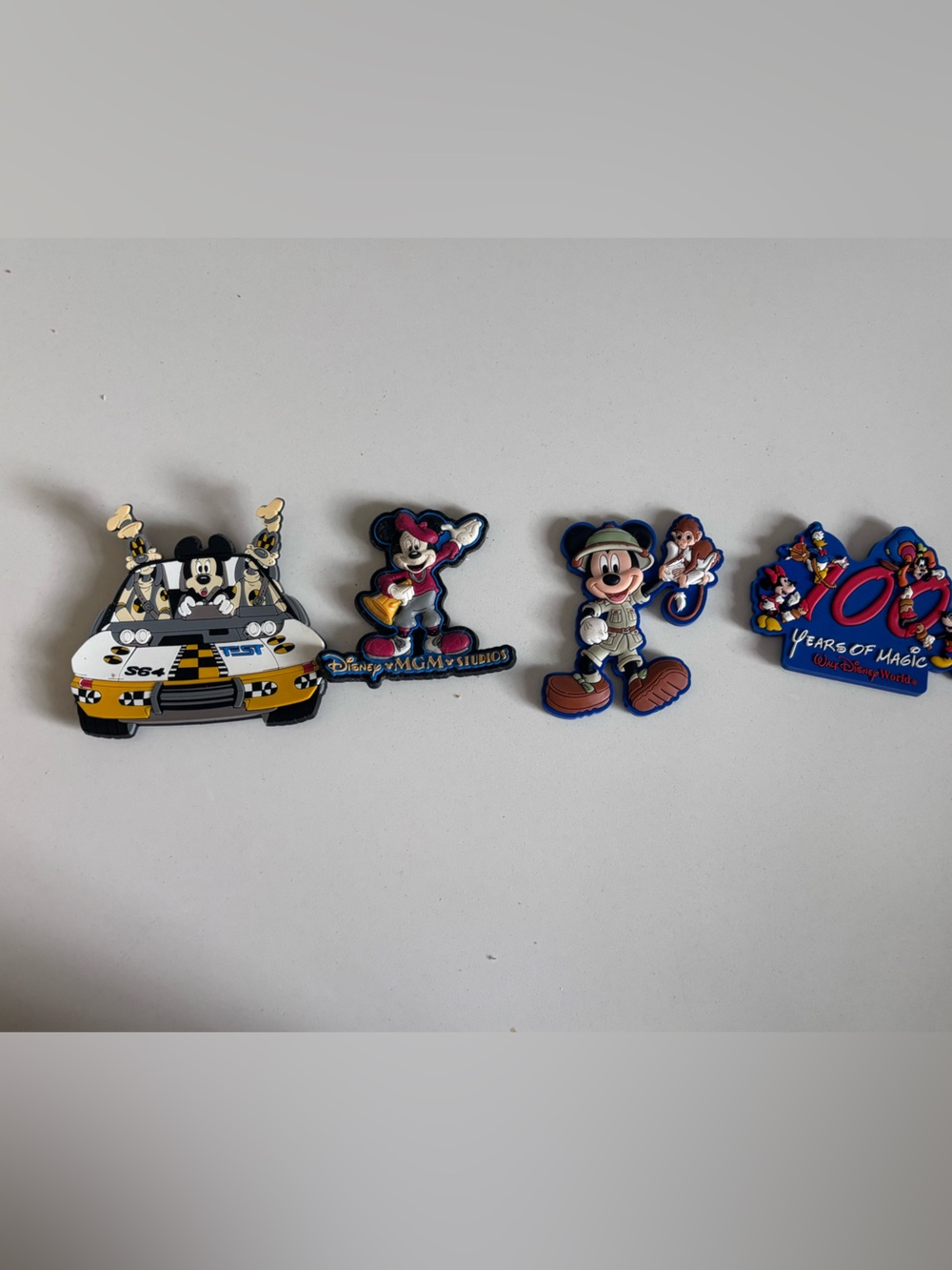 4 Magnets Walt Disney World, Vintage- Test Track, MGM, 100 Years, Safari
